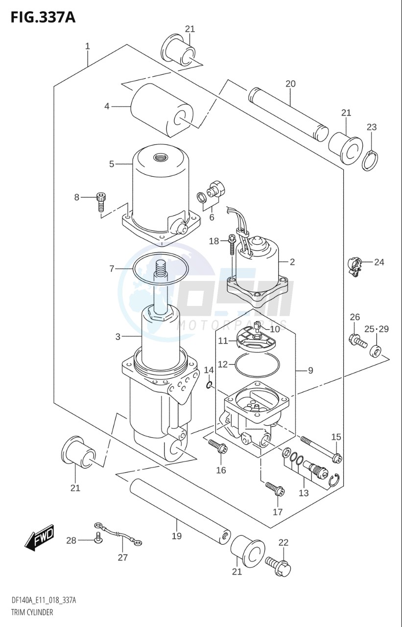 OEM parts Suzuki [Outboard 4 stroke] DF115A 11503F-810001 115hp E11 E40 ...