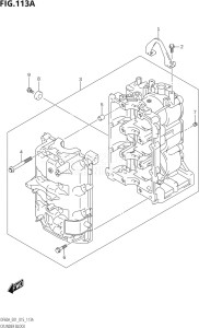 06002F-510001 (2005) 60hp E01 E40-Gen. Export 1 - Costa Rica (DF60A  DF60AQH  DF60ATH) DF60A drawing CYLINDER BLOCK