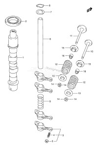 DF15 From 01501F-861001 ()  1998 drawing CAMSHAFT - VALVE