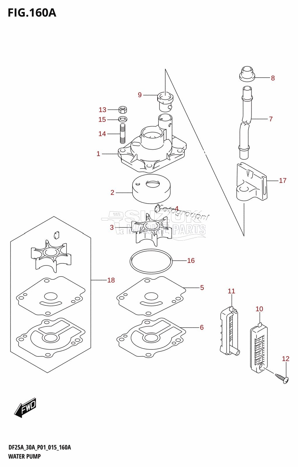 WATER PUMP (DF25A:P01)