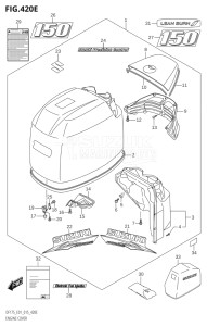 15002F-510001 (2005) 150hp E01 E40-Gen. Export 1 - Costa Rica (DF150T    DF150TG) DF150 drawing ENGINE COVER (DF150TG:E01,DF150ZG:E01)