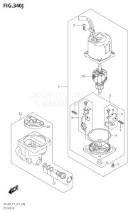 11503Z-710001 (2017) 115hp E11 E40-Gen. Export 1-and 2 (DF115AZ) DF115AZ drawing PTT MOTOR (DF140AZ:E40)