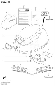 00995F-310001 (2013) 9.9hp P01-Gen. Export 1 (DF9.9BP  DF9.9BR) DF9.9B drawing ENGINE COVER (DF20A:P40)