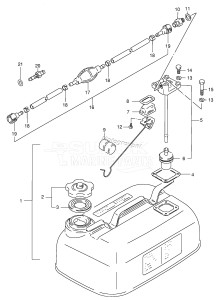 DT140 From 14002-751001 ()  1997 drawing FUEL TANK (E28)