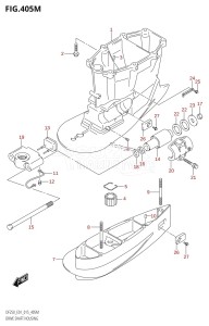 DF250 From 25003F-510001 (E01 E40)  2015 drawing DRIVE SHAFT HOUSING (DF250Z:E40:(X-TRANSOM,XX-TRANSOM))