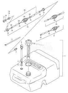 DT175 From 17501-901868 ()  1989 drawing FUEL TANK (PLASTIC)