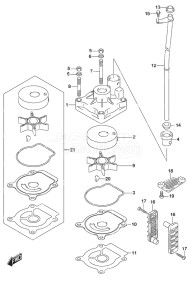 Outboard DF 50A drawing Water Pump