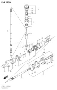 20002Z-340001 (2023) 200hp E01 E40-Gen. Export 1 - Costa Rica (DF200Z) DF200Z drawing TRANSMISSION (DF225Z)