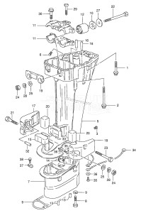 DT9.9 From 00993-231001 ()  1992 drawing DRIVESHAFT HOUSING