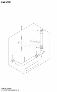 DF40A From 04003F-310001 (E01)  2013 drawing OPT:WATER PRESSURE GAUGE SUB KIT (DF60A:E01)