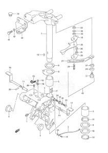 Outboard DF 25 drawing Swivel Bracket S/N 371001 to 371154