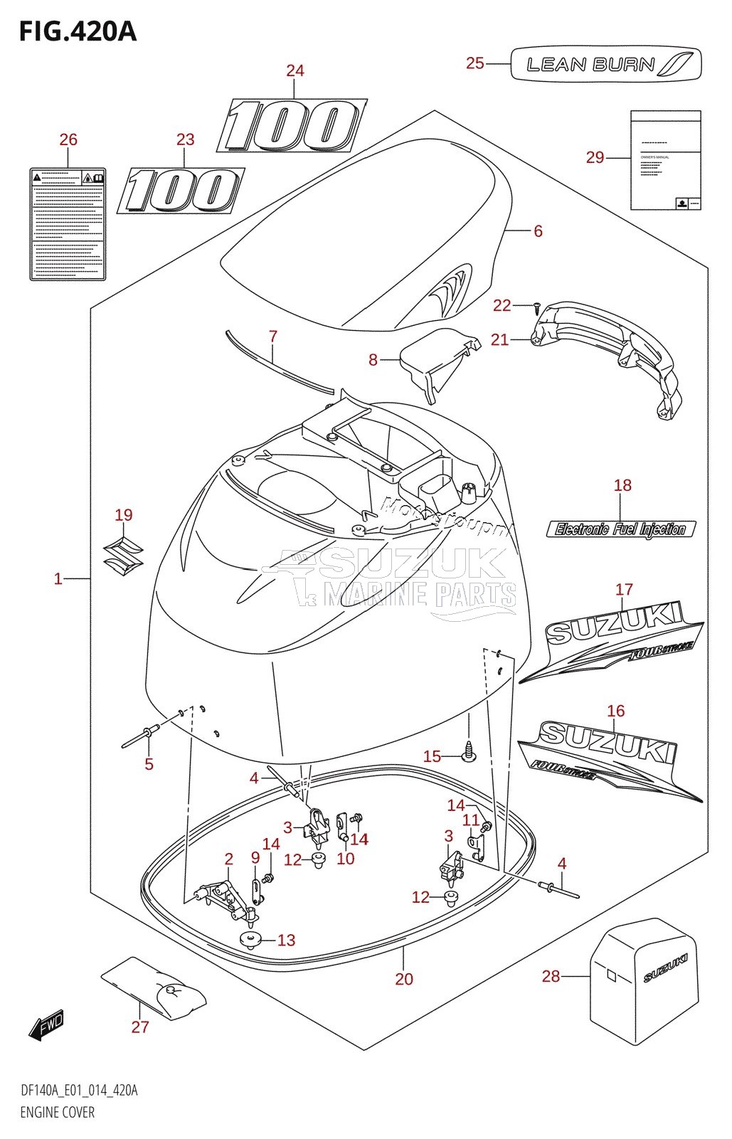 ENGINE COVER (DF100AT:E01)