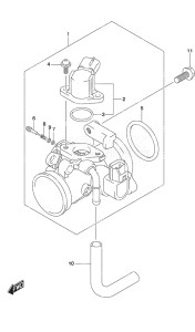 Outboard DF 9.9B drawing Throttle Body Remote Control