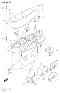 DF225Z From 22503Z-610001 (E01 E40)  2016 drawing GEAR CASE (DF225T:E40)