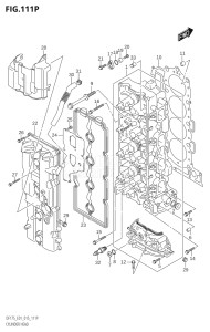 17502Z-510001 (2005) 175hp E01 E40-Gen. Export 1 - Costa Rica (DF175Z) DF175Z drawing CYLINDER HEAD (DF175Z:E40)