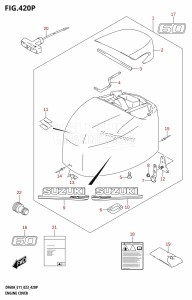 DF40A From 04004F-140001 (E34-Italy)  2021 drawing ENGINE COVER ((DF60A,DF60AQH,DF60ATH,DF60AVT,DF60AVTH):E40:020)