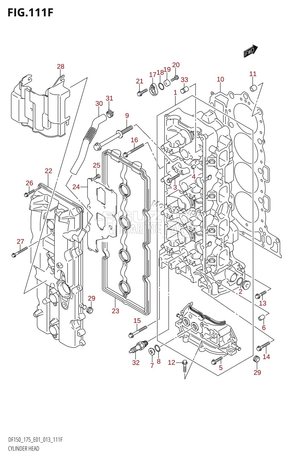 CYLINDER HEAD (DF175T:E40)