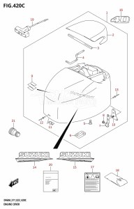 DF40A From 04005F-140001 (E34-Italy)  2021 drawing ENGINE COVER (DF40A:E11:(021,022,023))