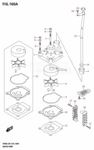 DF60A From 06003F-610001 (E01 E40)  2016 drawing WATER PUMP (DF40A:E01)