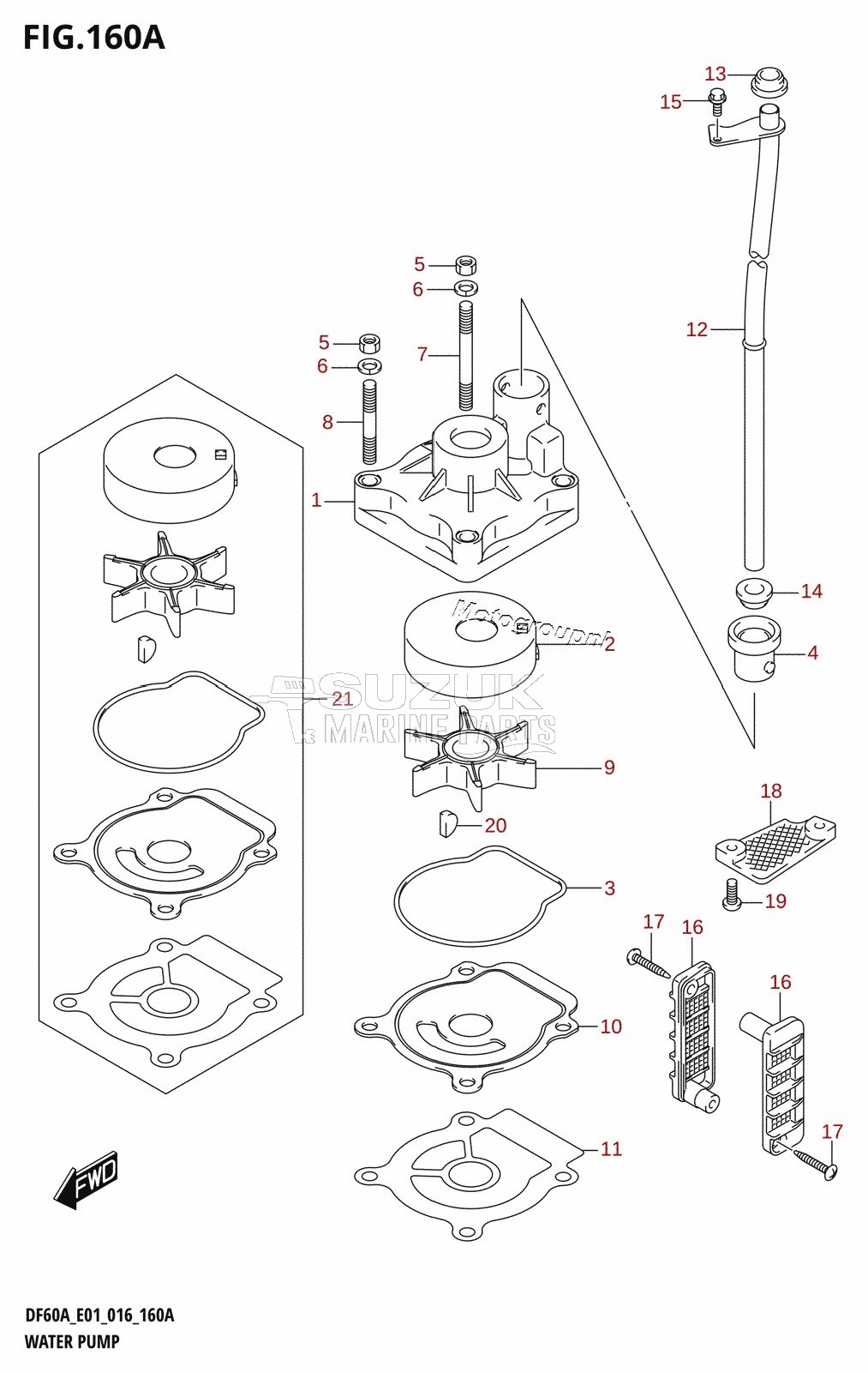 WATER PUMP (DF40A:E01)