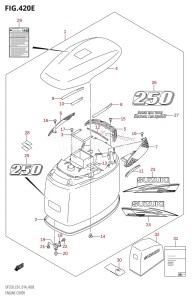 DF225T From 22503F-410001 (E01 E40)  2014 drawing ENGINE COVER (DF250T,DF250Z)