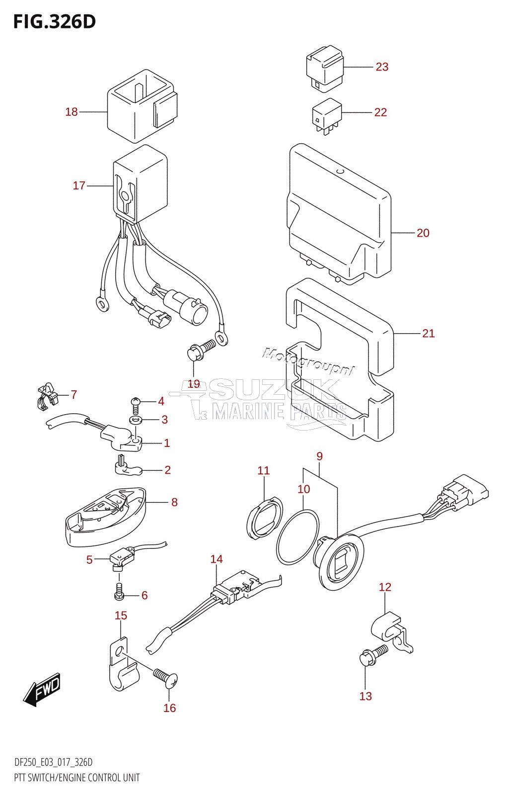 PTT SWITCH /​ ENGINE CONTROL UNIT (DF225Z:E03)