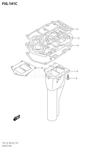 DT25 From 02503K-610001 (P36-)  2016 drawing EXHAUST TUBE (DT30R:P40)