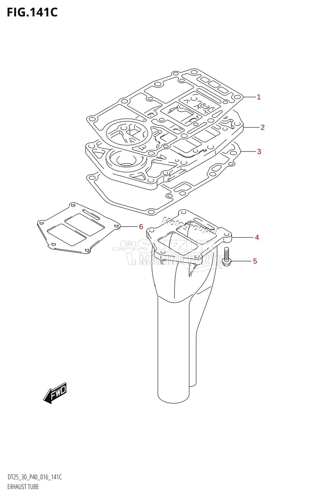 EXHAUST TUBE (DT30R:P40)