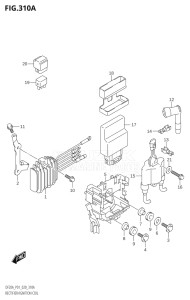 02002F-040001 (2020) 20hp P01-Gen. Export 1 (DF20A  DF20AR  DF20AT  DF20ATH) DF20A drawing RECTIFIER / IGNITION COIL (DF9.9B)