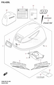 DF9.9B From 00995F-510001 (P03)  2015 drawing ENGINE COVER (DF20ATH:P03)