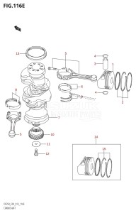 DF225Z From 22503Z-310001 (E03)  2013 drawing CRANKSHAFT (DF250T:E03)