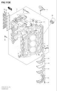 22503Z-610001 (2016) 225hp E03-USA (DF225Z) DF225Z drawing CYLINDER BLOCK (DF250T:E03)