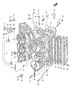 DT200 From 20001-861001 ()  1998 drawing CYLINDER HEAD (DT200EPI /​ 150EPI)(~MODEL:97)