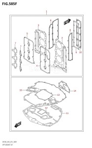 DF225T From 22503F-510001 (E03)  2015 drawing OPT:GASKET SET (DF250Z:E03)