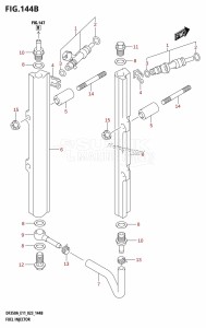 DF300B From 30003F-140001 (E11)  2021 drawing FUEL INJECTOR (E40)