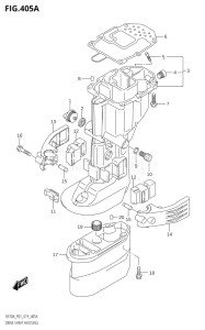 00995F-910001 (2019) 9.9hp P01-Gen. Export 1 (DF9.9B  DF9.9BTH) DF9.9B drawing DRIVE SHAFT HOUSING (P01)