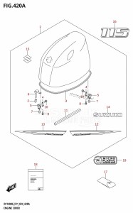 DF140BG From 14004F-440001 (E11 - E40)  2024 drawing ENGINE COVER (DF115BG,DF115BZG)