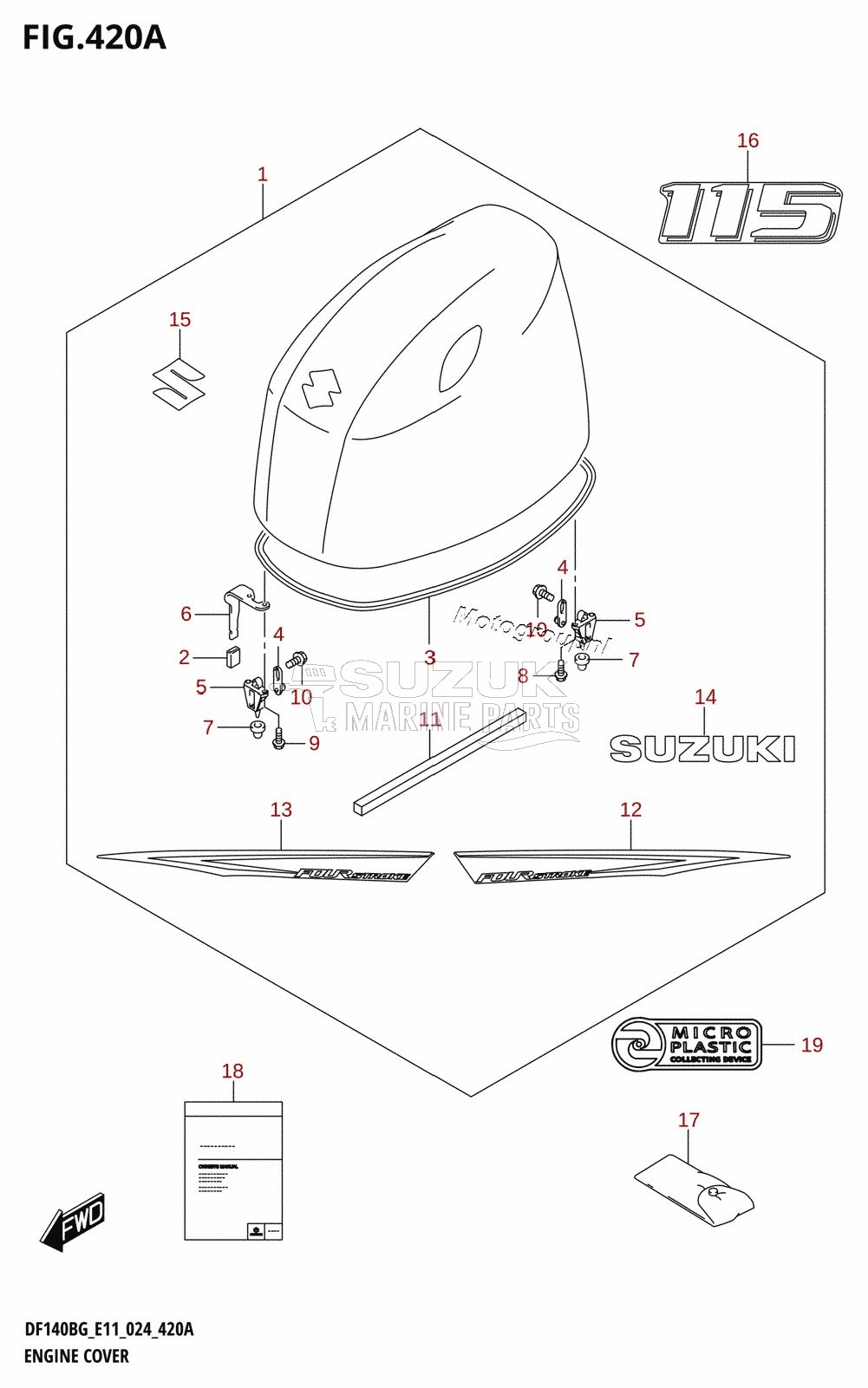 ENGINE COVER (DF115BG,DF115BZG)