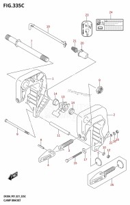 DF20A From 02002F-040001 (P40)  2020 drawing CLAMP BRACKET (DF9.9BR,DF15AR,DF20AR)