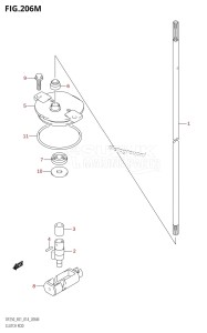 DF225T From 22503F-410001 (E01 E40)  2014 drawing CLUTCH ROD (DF250Z:E40)