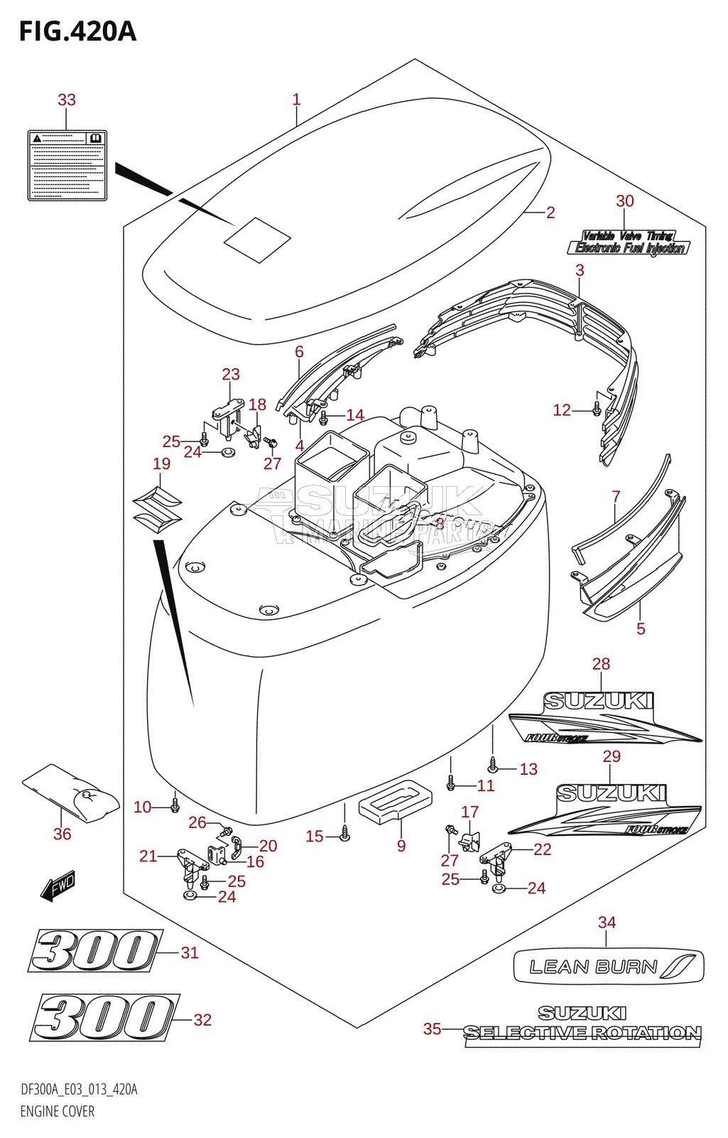 ENGINE COVER (DF300A:E03)