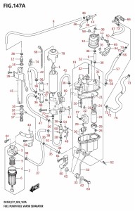 DF250T From 25003F-440001 (E11 - E40 E03)  2024 drawing FUEL PUMP /​ FUEL VAPOR SEPARATOR (DF200T,DF200Z,DF225T,DF225Z,DF250T,DF250Z)