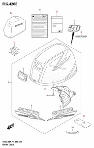 DF30A From 03003F-510001 (P01 P40)  2015 drawing ENGINE COVER (DF30A:P40)