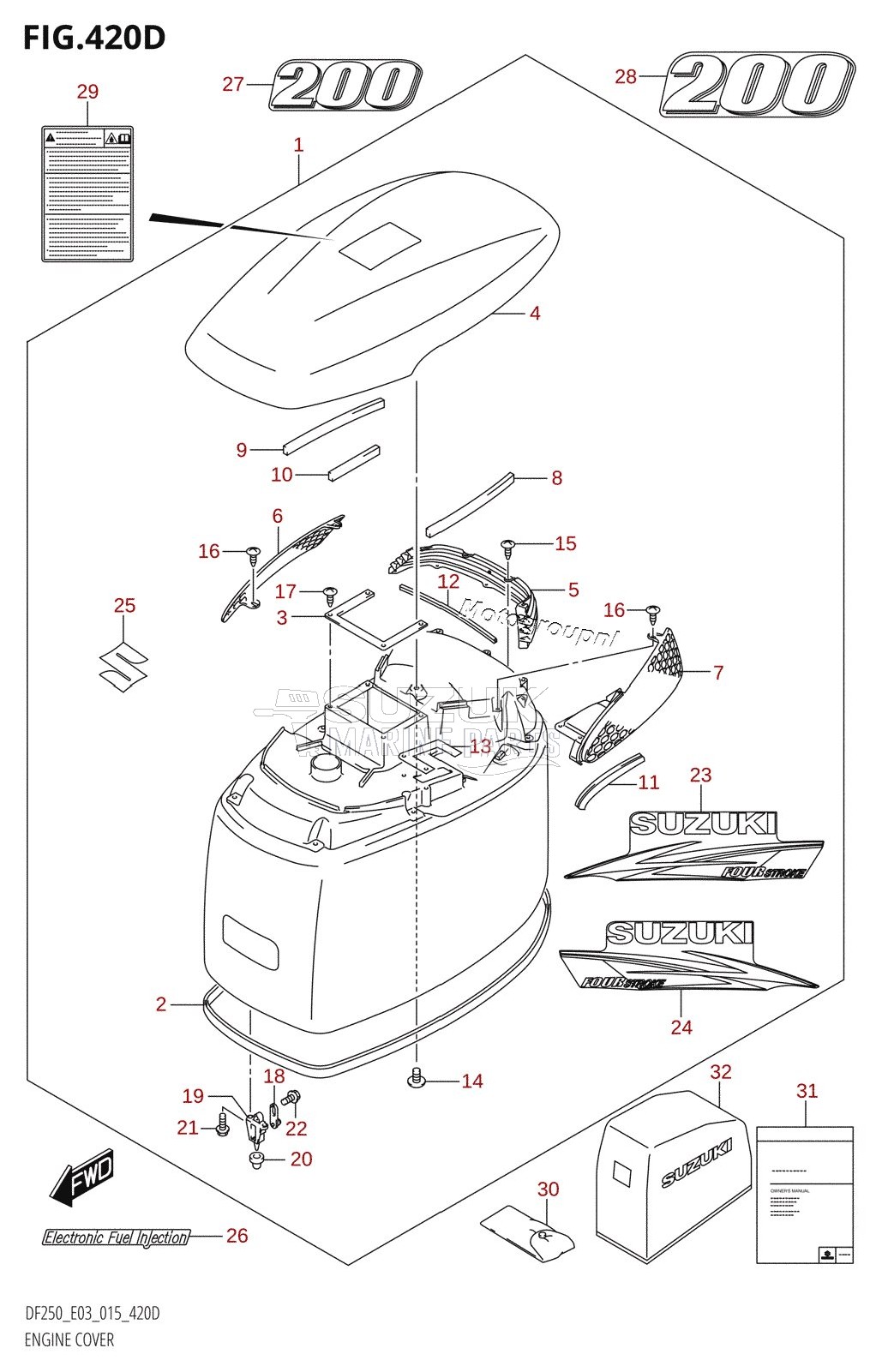 ENGINE COVER (DF200Z:E03)