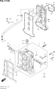 04003F-510001 (2005) 40hp E01 E13-Gen. Export 1 -  SE  Asia (DF40A  DF40AQH  DF40AST  DF40ATH) DF40A drawing CYLINDER HEAD (DF50AVT:E01)