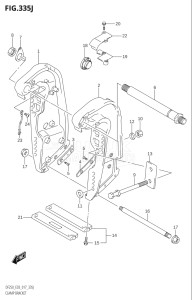 20002F-710001 (2017) 200hp E03-USA (DF200T) DF200 drawing CLAMP BRACKET (DF250ST:E03:X-TRANSOM)