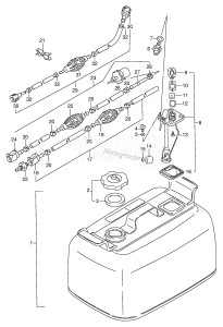 DT85T From 8501-581001 ()  1995 drawing FUEL TANK (WT,WQ,WHQ,MQ)