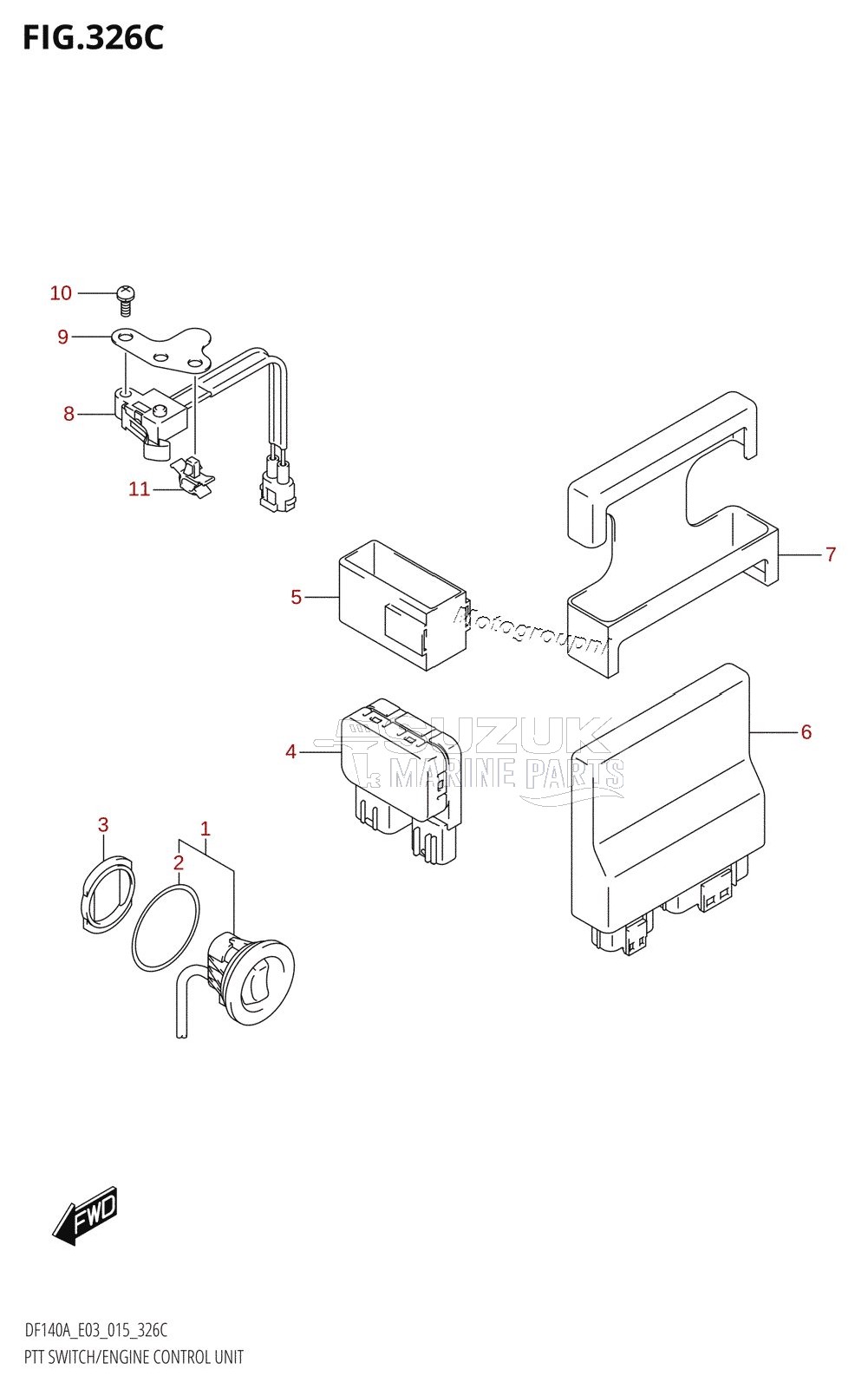 PTT SWITCH /​ ENGINE CONTROL UNIT (DF115AZ:E03)