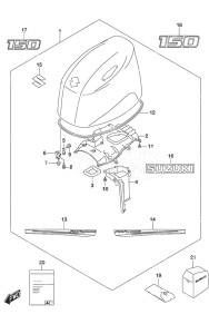 DF 150AP drawing Engine Cover