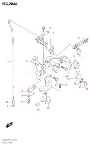 04003F-240001 (2022) 40hp E01 E11-Gen. Export 1-and 2 (DF40A  DF40AQH  DF40AQH  DF40AT  DF40AT  DF40ATH  DF40ATH) DF40A drawing CLUTCH SHAFT ((DF40A,DF40AQH,DF40ATH,DF50A,DF50ATH,DF60A,DF60ATH):E01,(DF40A,DF50A,DF60A):E11)